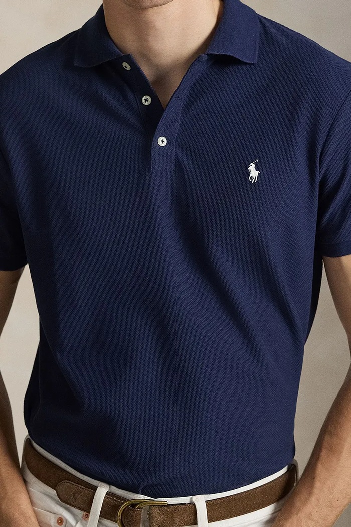 Bavlněné polo tričko Polo Ralph Lauren námořnická modř 710B13479