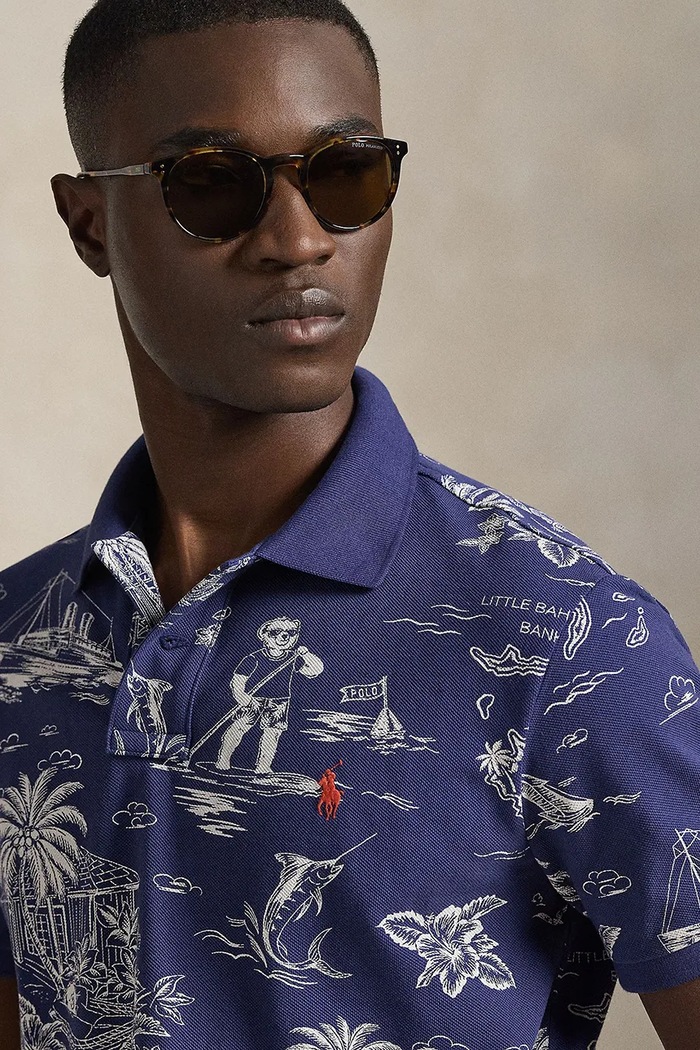 Bavlnené polo tričko Polo Ralph Lauren tmavomodrá 710B13971