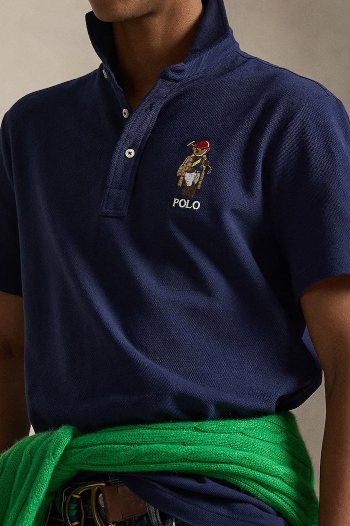 Polo Ralph Lauren polo de bumbac bleumarin 710B16616