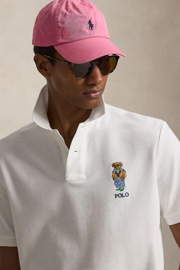 Polo Ralph Lauren polo tričko pánske bavlnené biela 710B16617