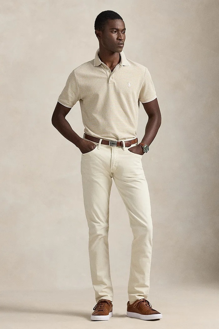 Clothing Polo Ralph Lauren polo shirt 710A12308 beige