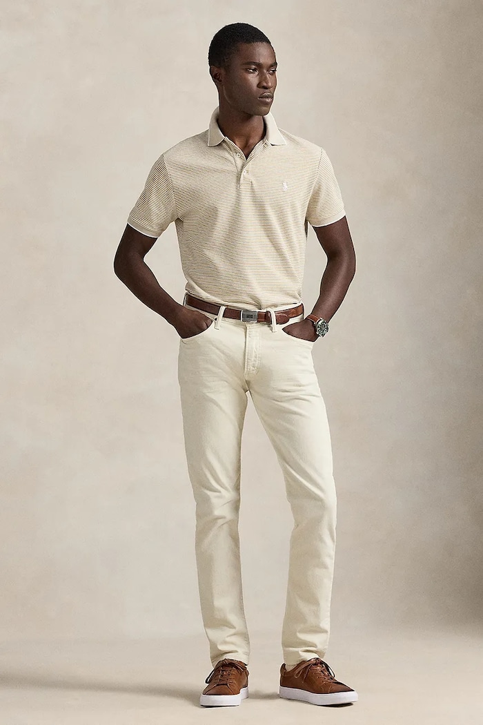 Clothing Polo Ralph Lauren polo shirt 710A12308 beige