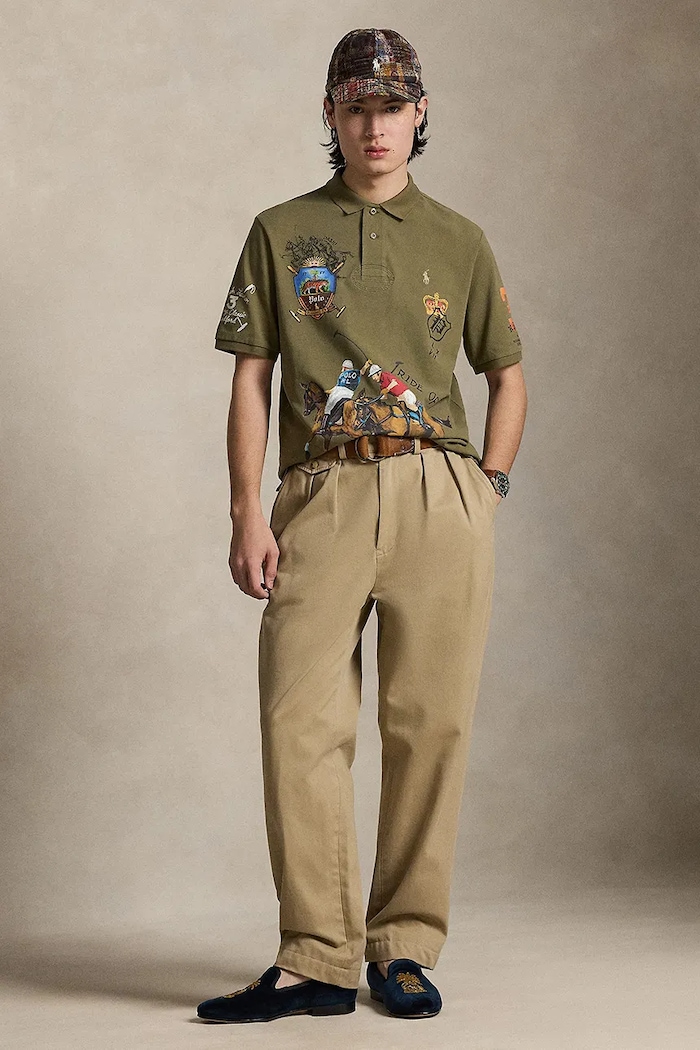 Oblečenie Polo Ralph Lauren polo tričko pánske bavlnené 710B13509 zelená