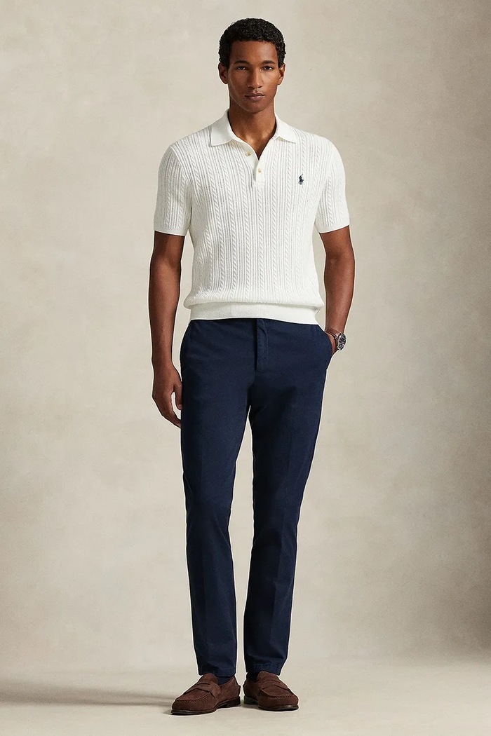 Oblačila Polo Ralph Lauren polo majica moška bombažna 710B13893 bela