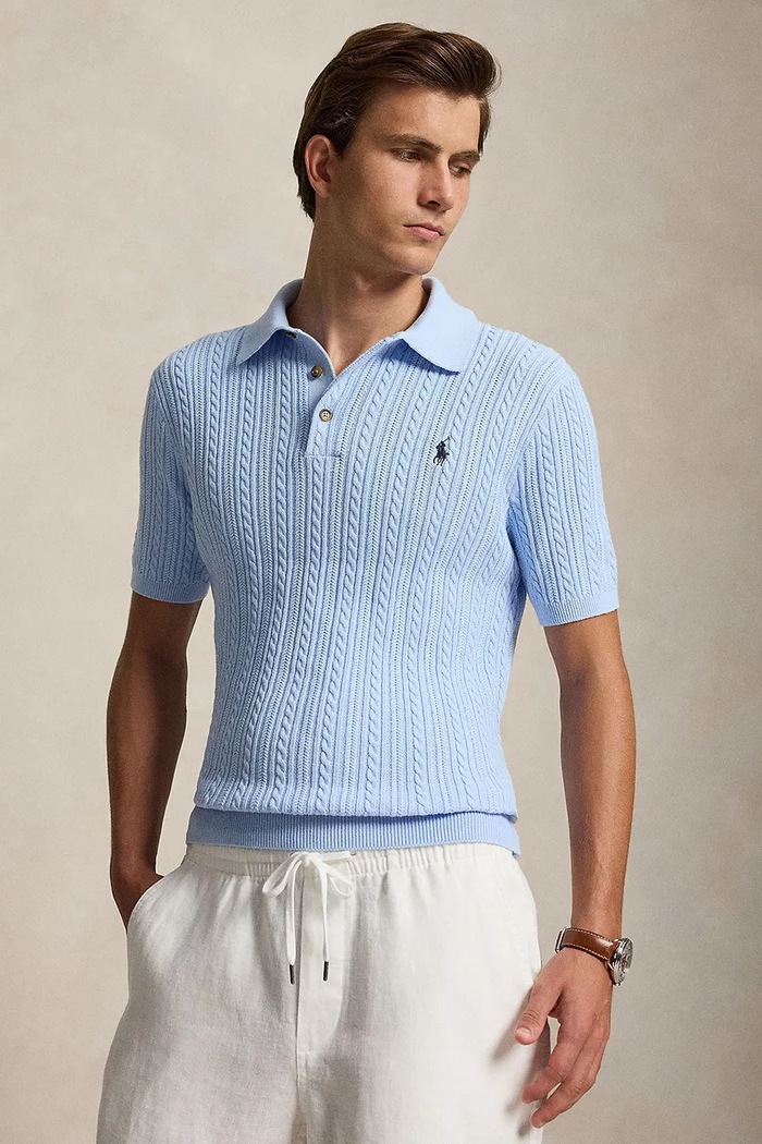 Polo Ralph Lauren polo męskie bawełniane niebieski 710B13893