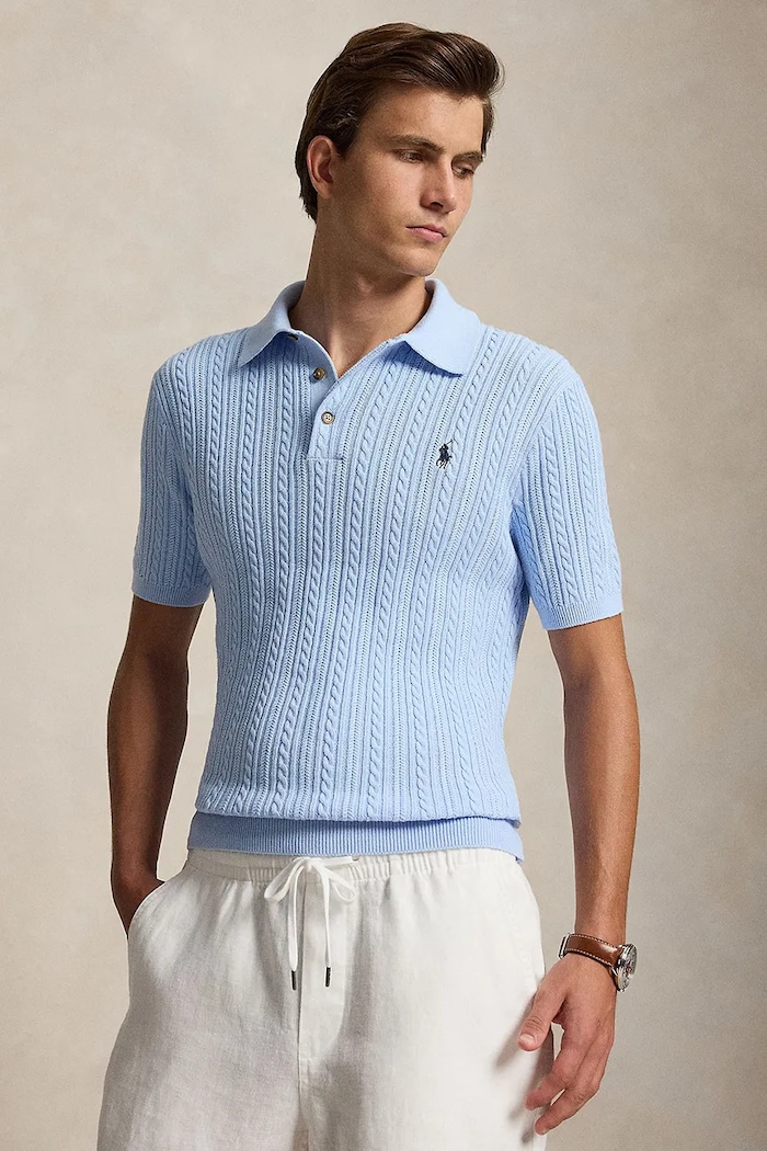 Polo Ralph Lauren polo męskie bawełniane niebieski 710B13893