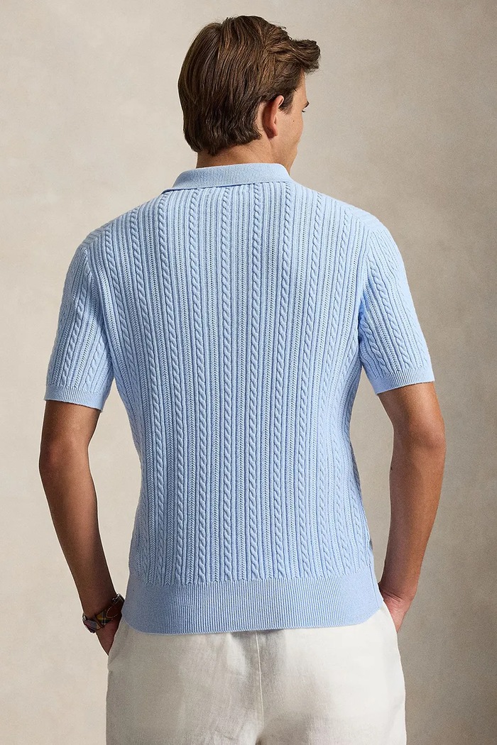 Polo Ralph Lauren polo męskie bawełniane 710B13893 niebieski SS26