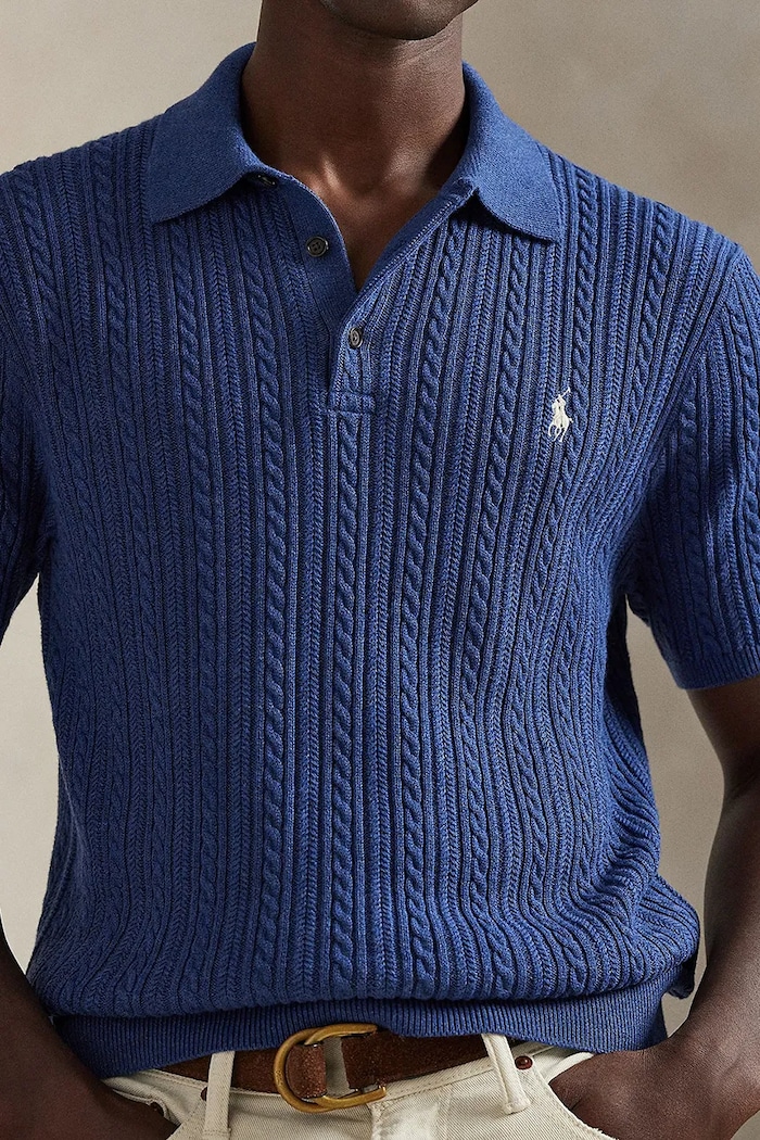 Polo Ralph Lauren polo tričko pánske bavlnené tmavomodrá 710B13893