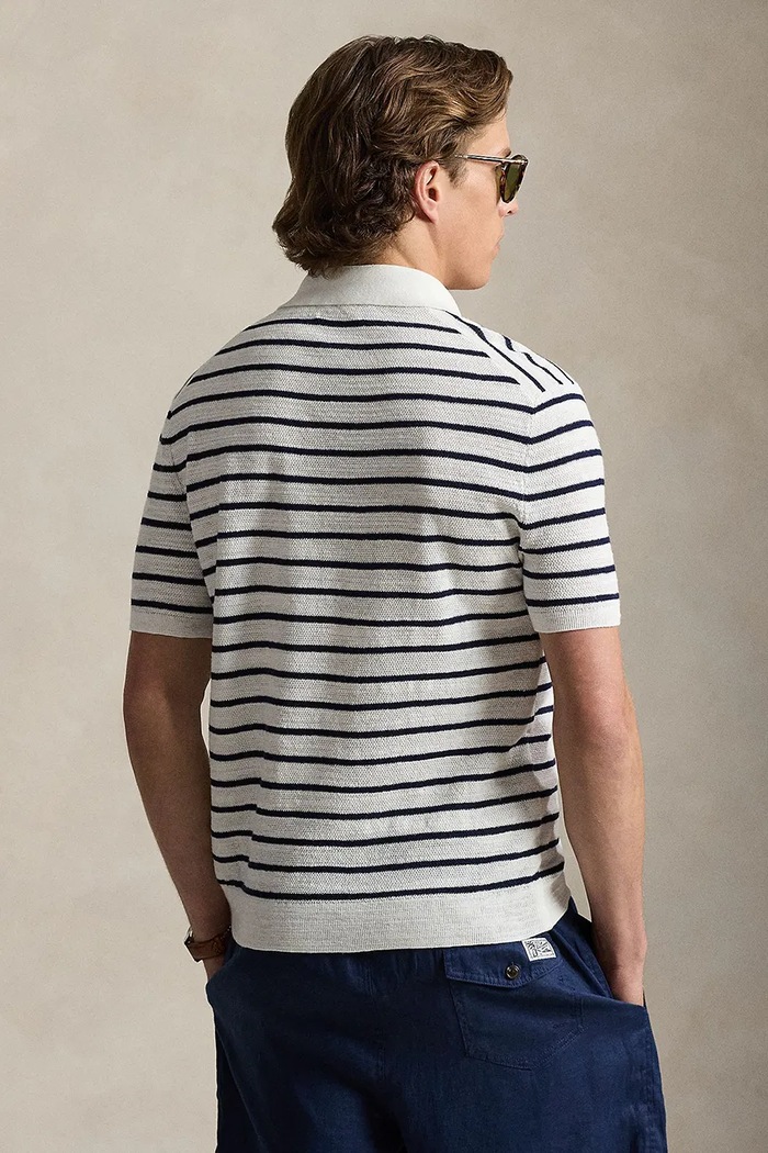 Polo Ralph Lauren tricou polo din in 710B13894 alb SS26