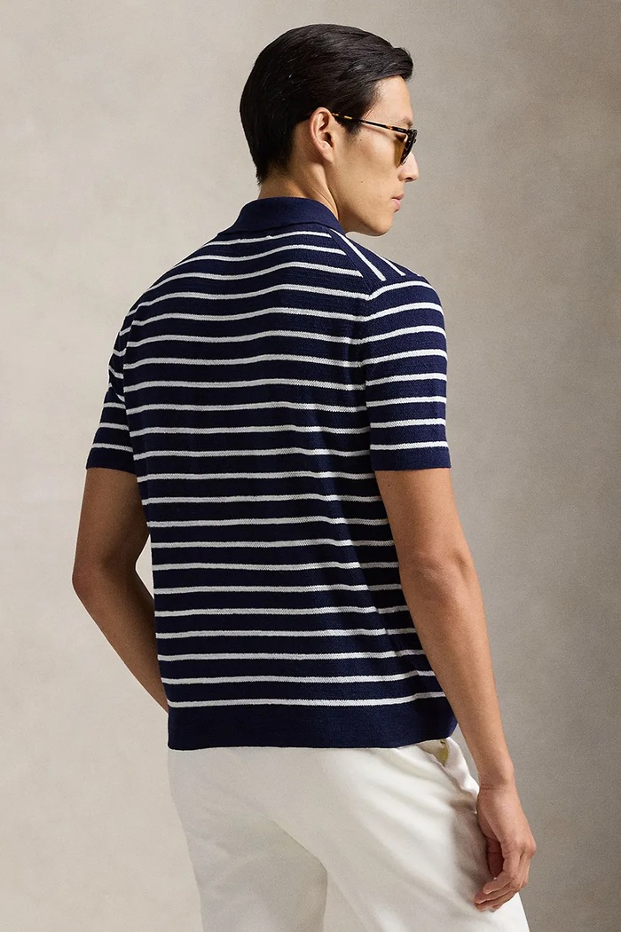 Polo Ralph Lauren tricou polo din in 710B13894 bleumarin SS26