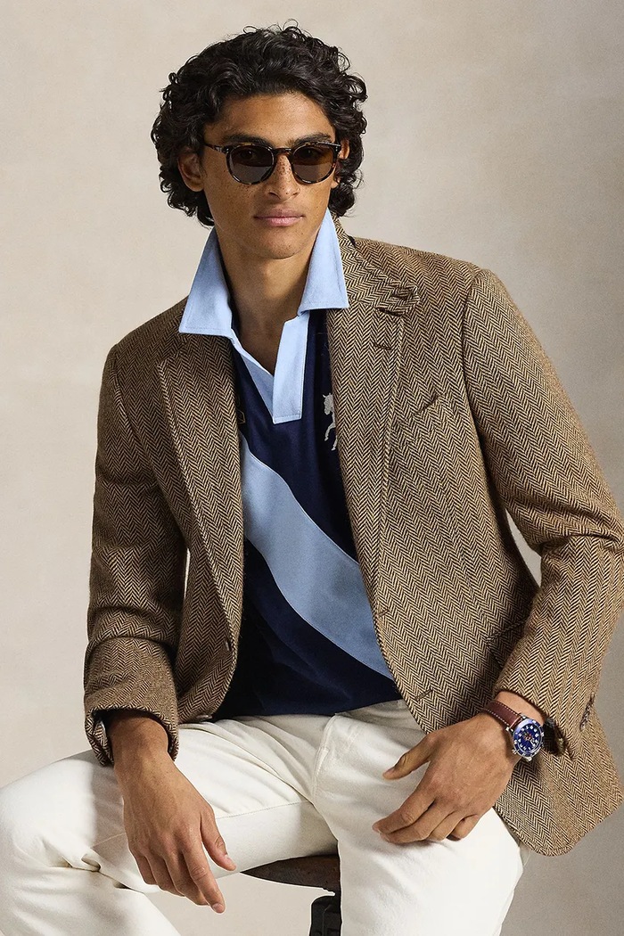 Bombažen polo Polo Ralph Lauren 710B14221 mornarsko modra