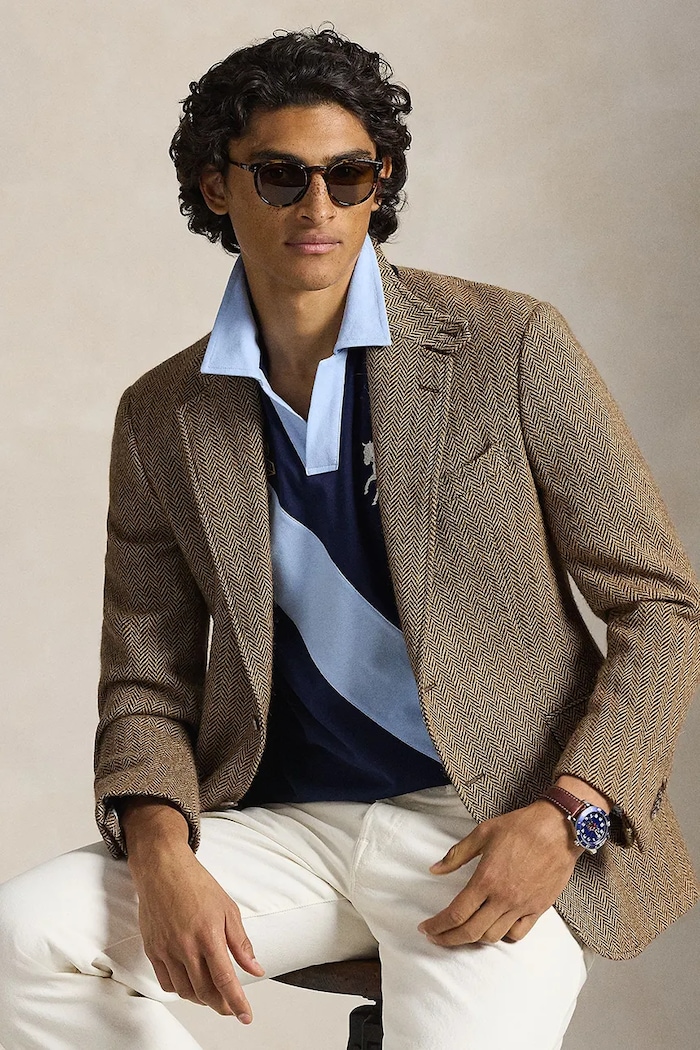 Bombažen polo Polo Ralph Lauren 710B14221 mornarsko modra