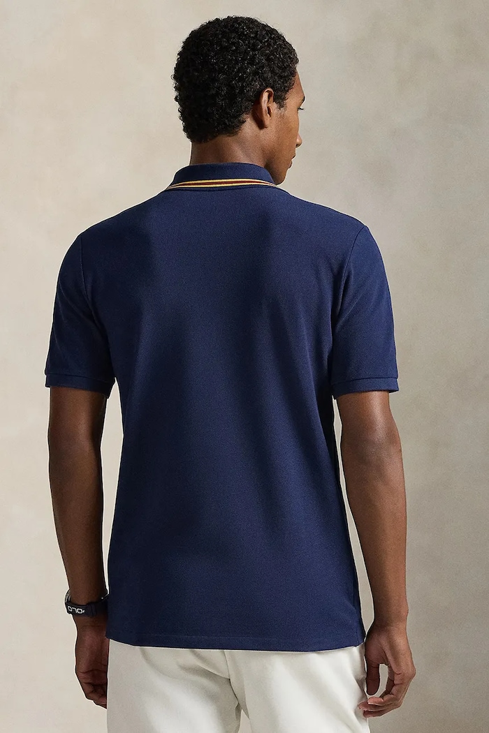 Bombažen polo Polo Ralph Lauren 710B14507 mornarsko modra SS26