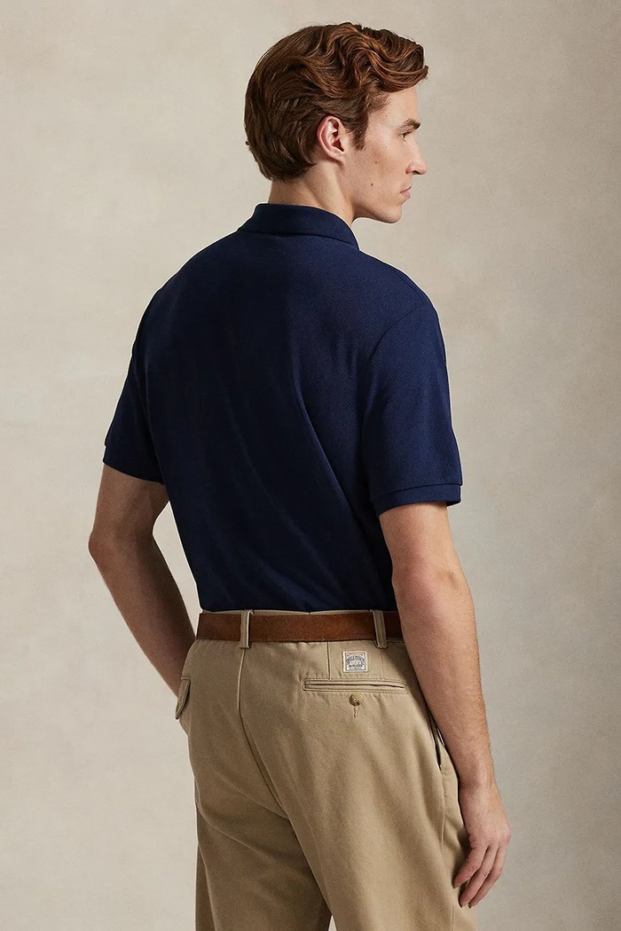 Bavlnené polo tričko Polo Ralph Lauren 710783656 tmavomodrá SS26
