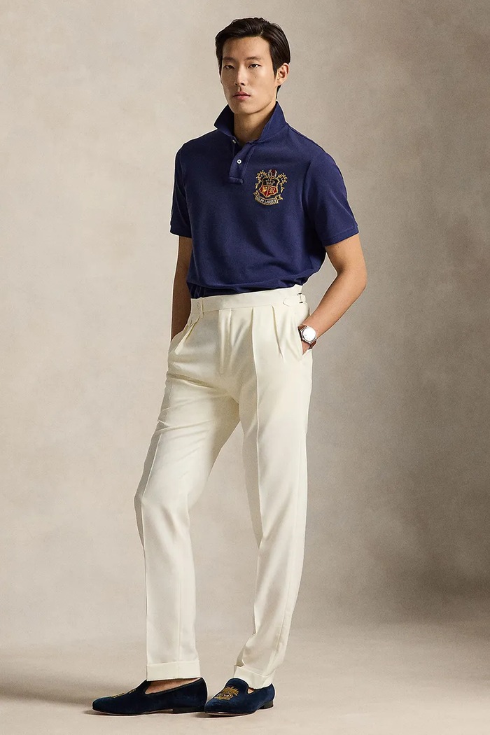 Oblečenie Polo Ralph Lauren polo tričko pánske bavlnené 710B13534 tmavomodrá