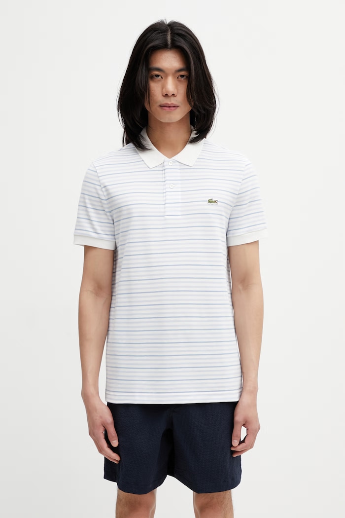 Lacoste polo tričko pánske bavlnené modrá PH0871
