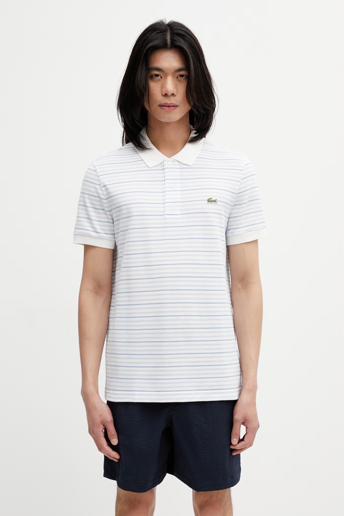 Lacoste πόλο βαμβακερό Ανδρικό μπλε PH0871