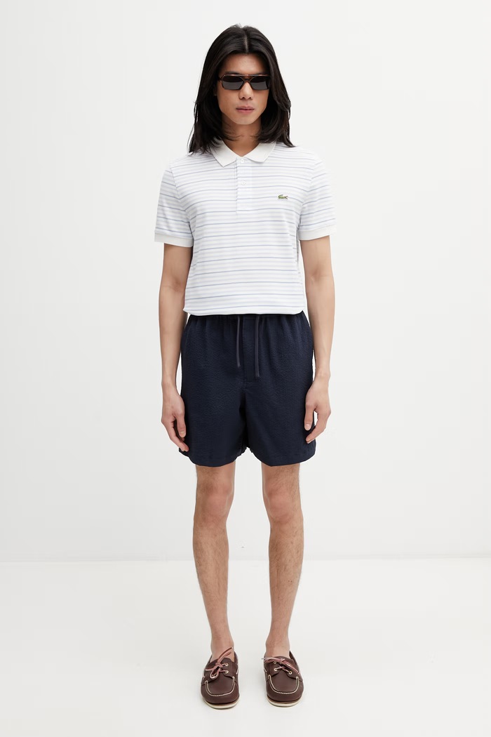 Lacoste πόλο βαμβακερό Ανδρικό PH0871 μπλε