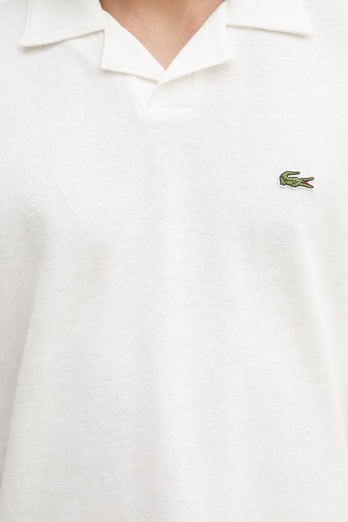Lacoste polo cu amestec de in pentru bărbați bej PH2449