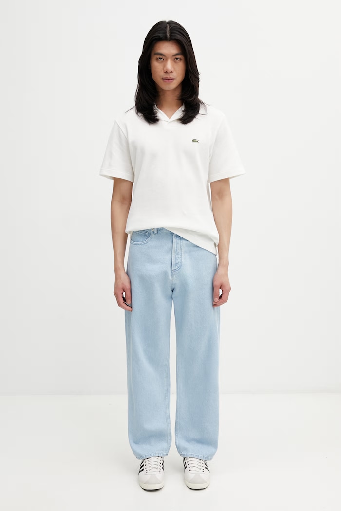 Lacoste polo cu amestec de in pentru bărbați PH2449 bej