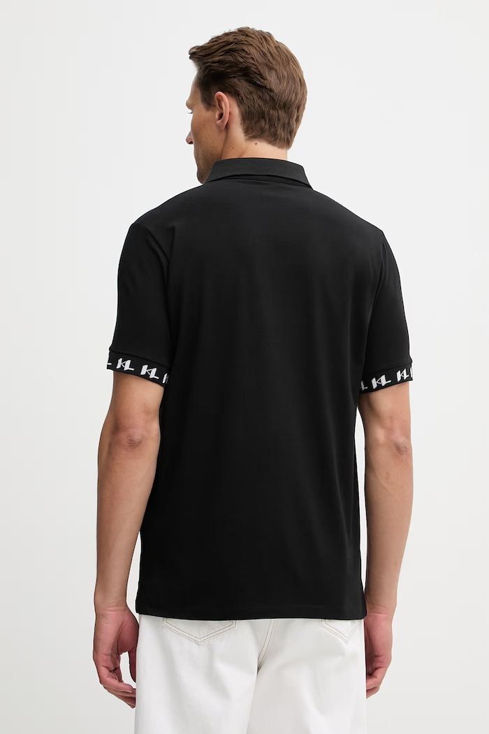 Oblečenie Polo tričko Karl Lagerfeld 562221.745020 čierna