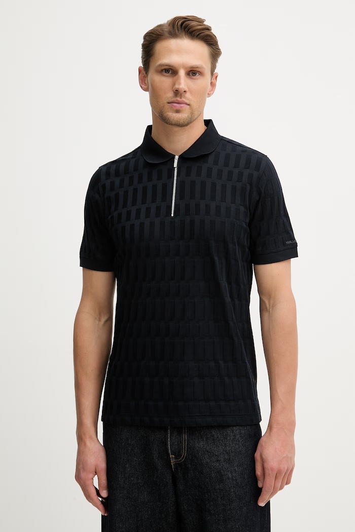 Karl Lagerfeld polo bawełniane bawełna granatowy 562203.745008