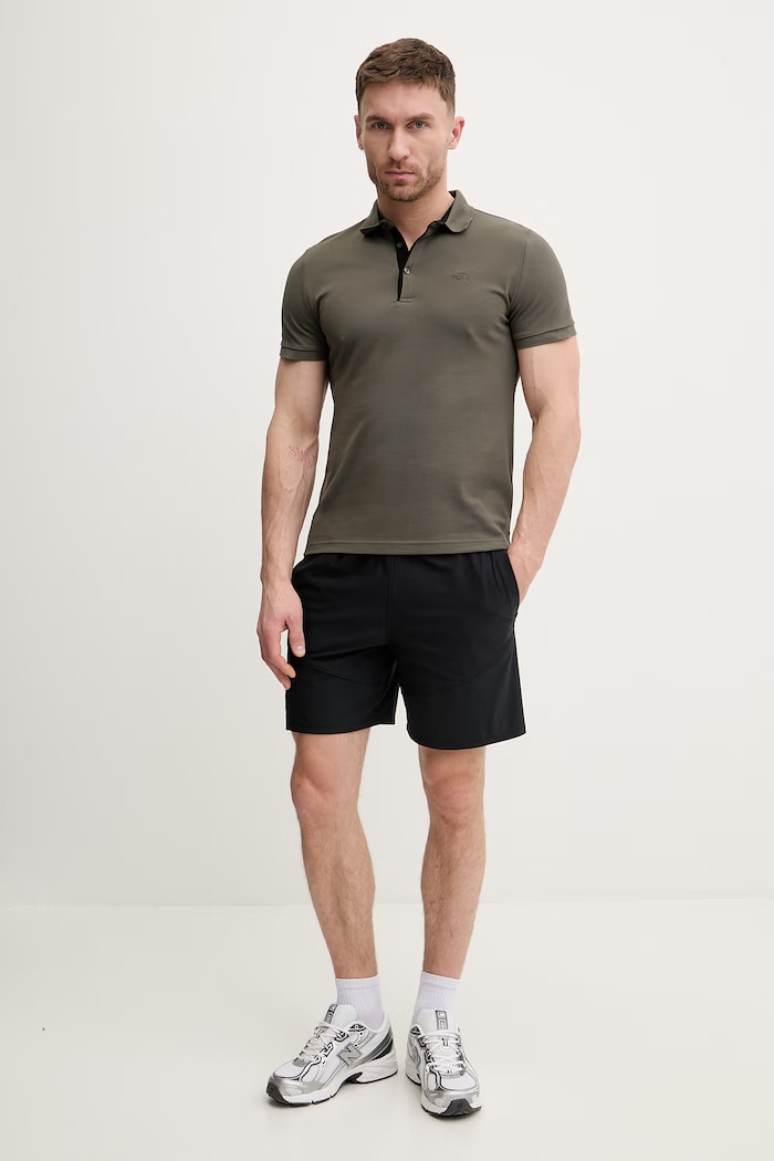 Bavlnené polo tričko The North Face Premium Slim NF0A8C1N21L1 zelená SS26