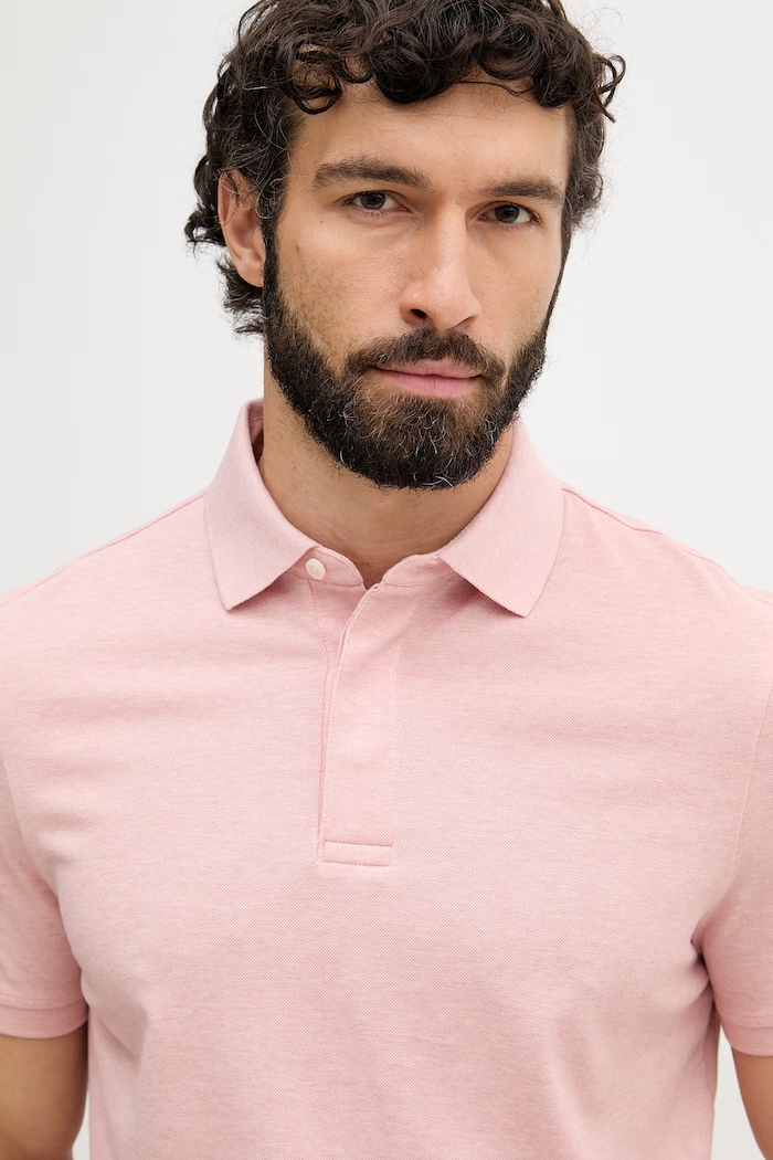 Tommy Hilfiger polo pentru bărbați, din bumbac roz MW0MW41513