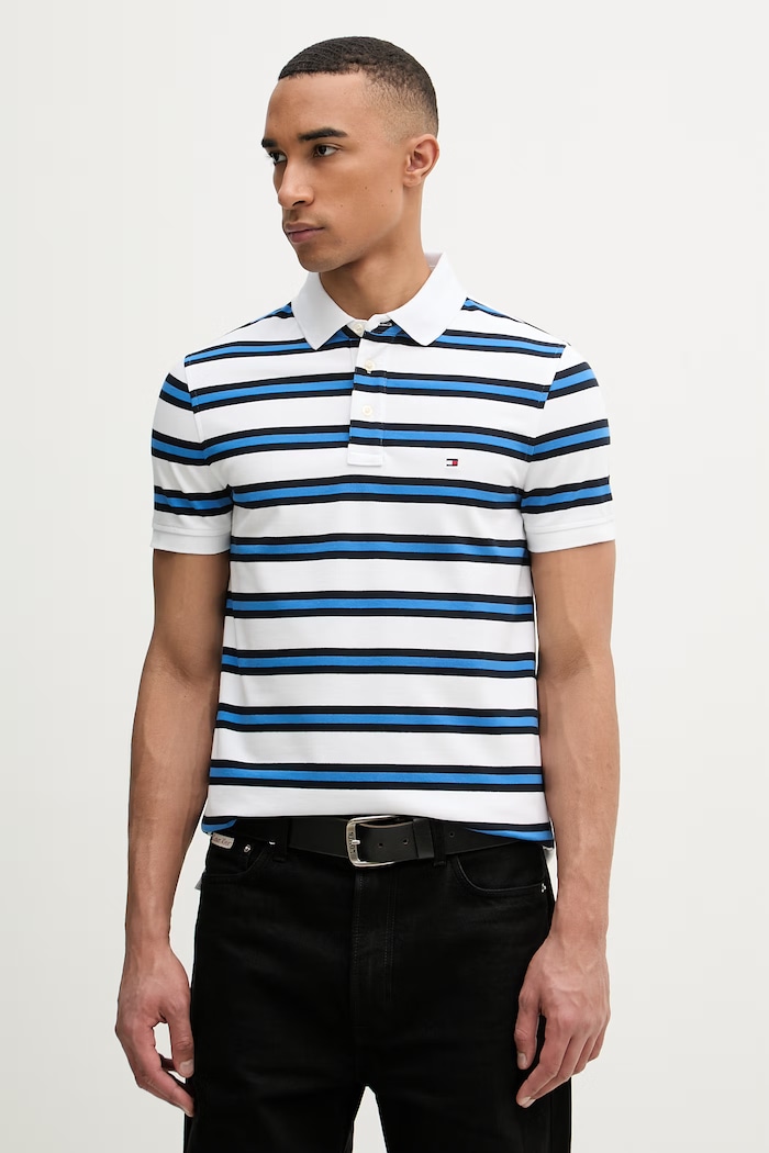 Tommy Hilfiger Polo tričko pánske biela MW0MW17771..