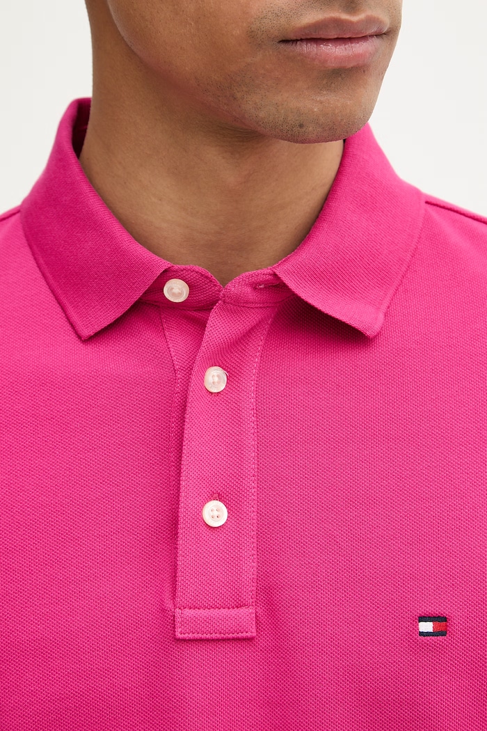 Tommy Hilfiger polo tričko pánske MW0MW17771.. ružová