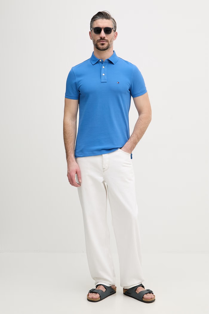 Tommy Hilfiger polo tričko pánske MW0MW17771.. modrá SS26
