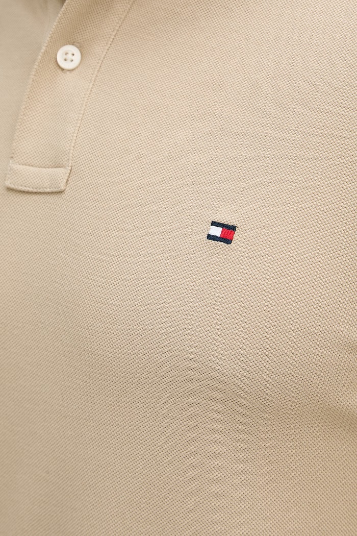 Tommy Hilfiger polo męskie bawełniane MW0MW42748 beżowy