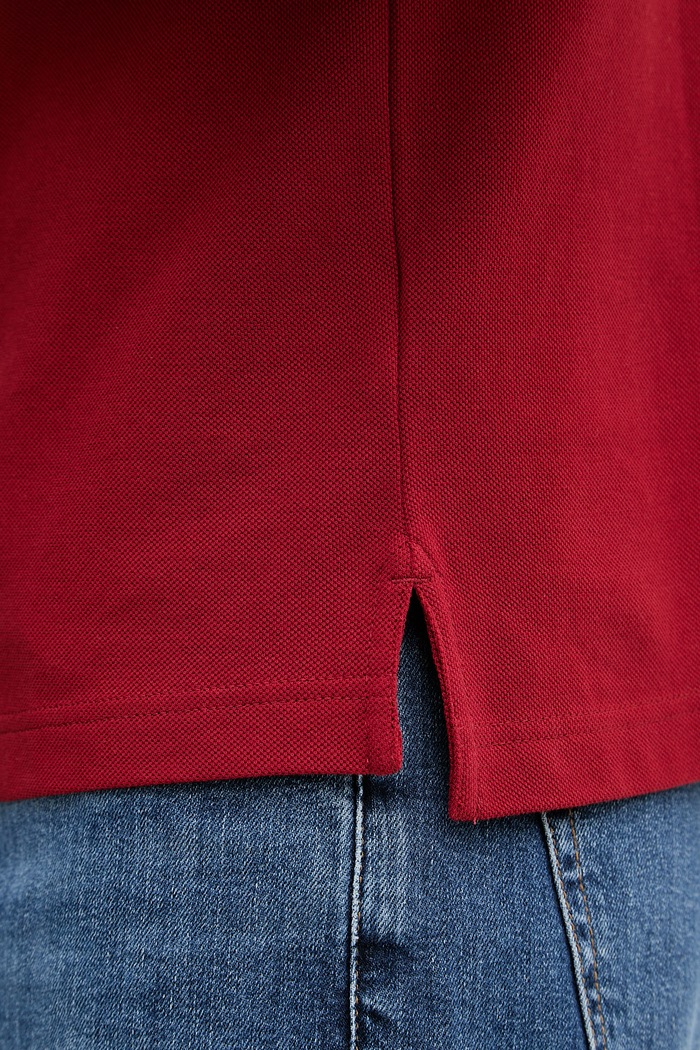 Tommy Hilfiger polo pentru bărbați, din bumbac MW0MW42748 burgundia