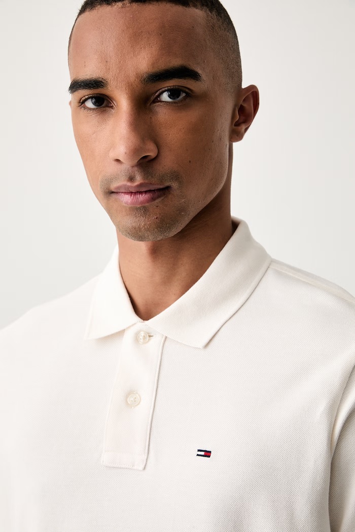 Tommy Jeans polo pánské bavlněné béžová DM0DM22711
