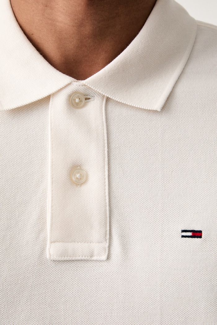 Tommy Jeans polo pánské bavlněné DM0DM22711 béžová