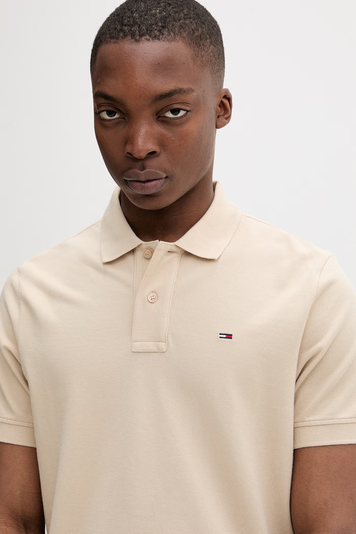Tommy Jeans polo pentru bărbați bumbac bej DM0DM22711