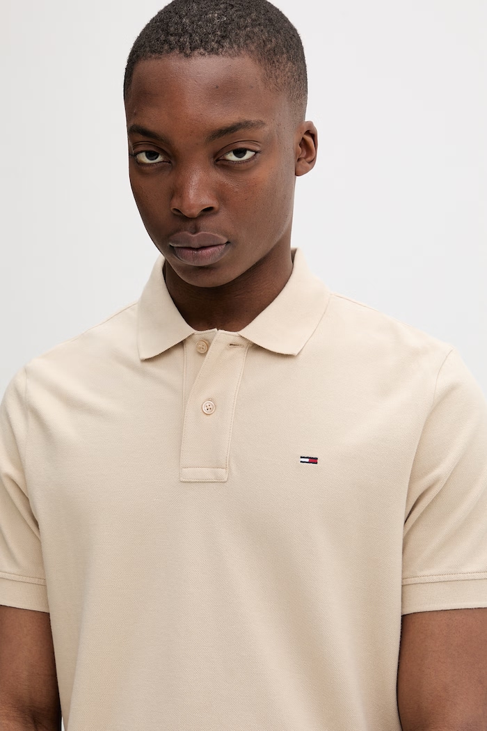 Tommy Jeans polo pentru bărbați bumbac bej DM0DM22711