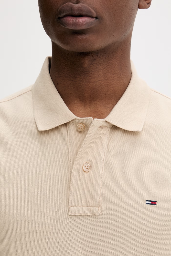 Tommy Jeans polo pentru bărbați bumbac DM0DM22711 bej