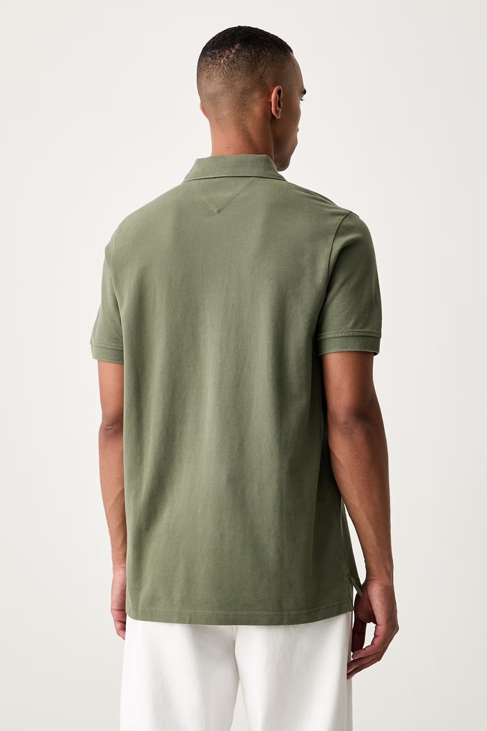Oblečení Tommy Jeans polo pánské bavlněné DM0DM22711 zelená