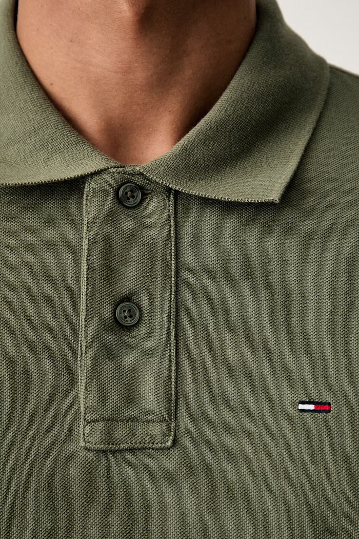 Tommy Jeans polo pánské bavlněné DM0DM22711 zelená