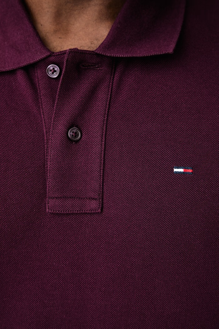 Polo męskie bawełniane Tommy Jeans bordowy DM0DM22711