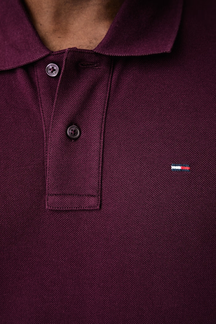Polo męskie bawełniane Tommy Jeans bordowy DM0DM22711