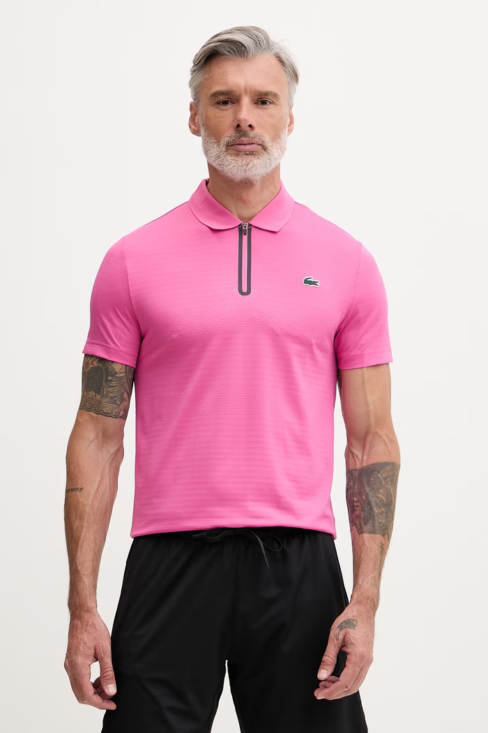 Lacoste polo pentru bărbați roz DH9992
