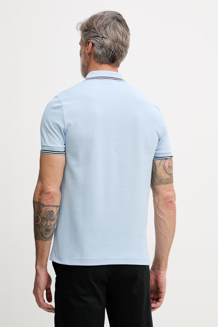 Oblečenie Lacoste pánske bavlnené polo tričko PH9875 modrá