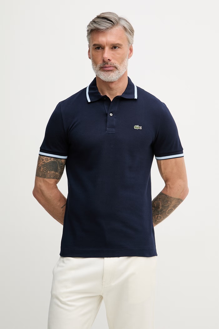 Lacoste pánske bavlnené polo tričko tmavomodrá PH9875