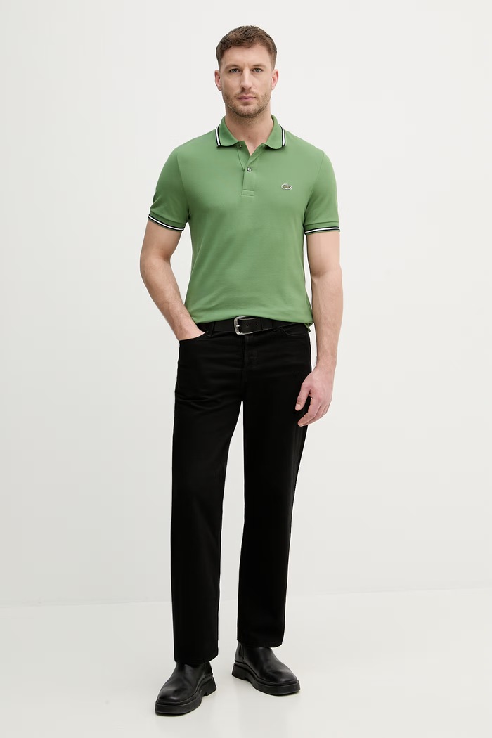 Lacoste pánske bavlnené polo tričko PH9875 zelená SS26