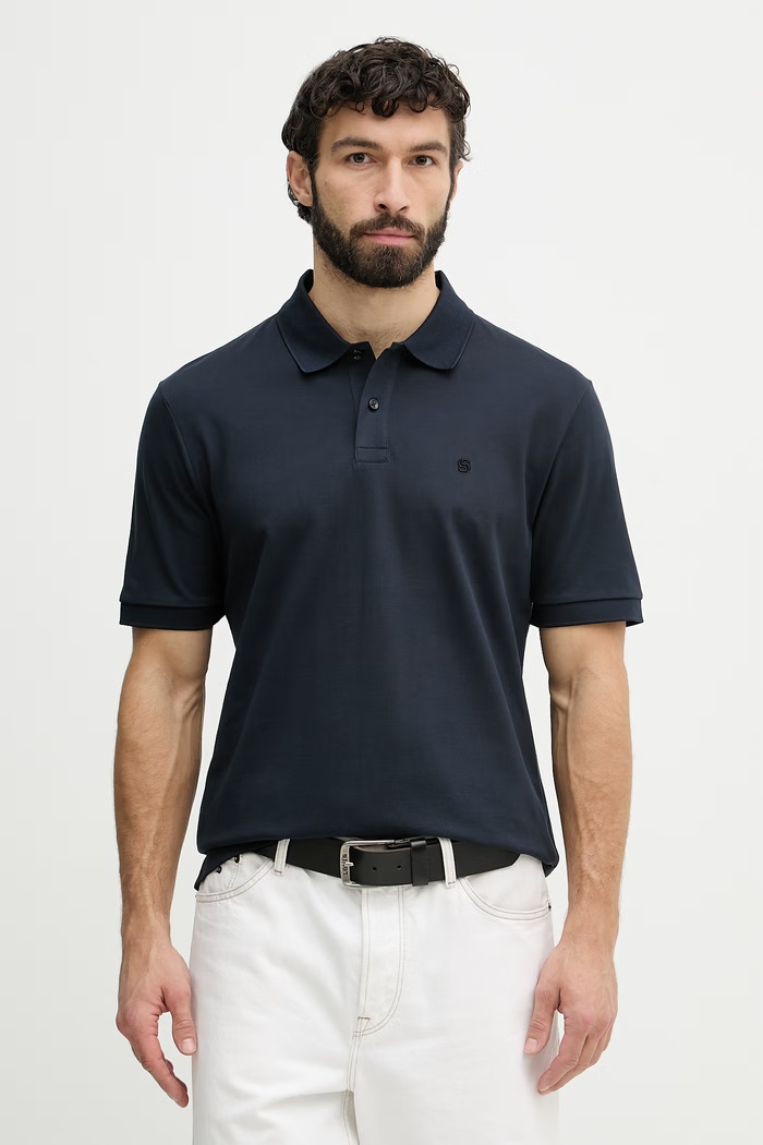 BOSS Polo majica moška bombažna Parris 80 mornarsko modra 50567874