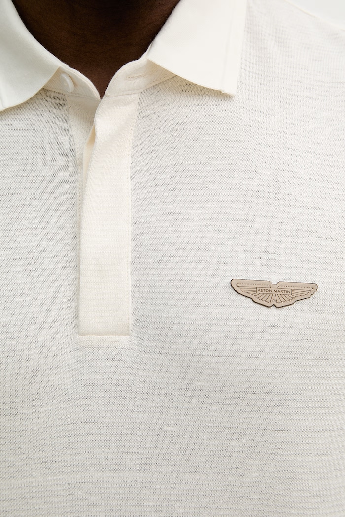 BOSS polo bărbați din in BOSS X ASTON MARTIN 50558809 bej