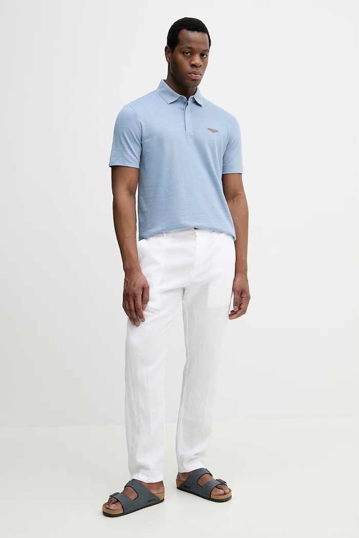BOSS Polo bărbați cu in BOSS X ASTON MARTIN 50558809 albastru SS26