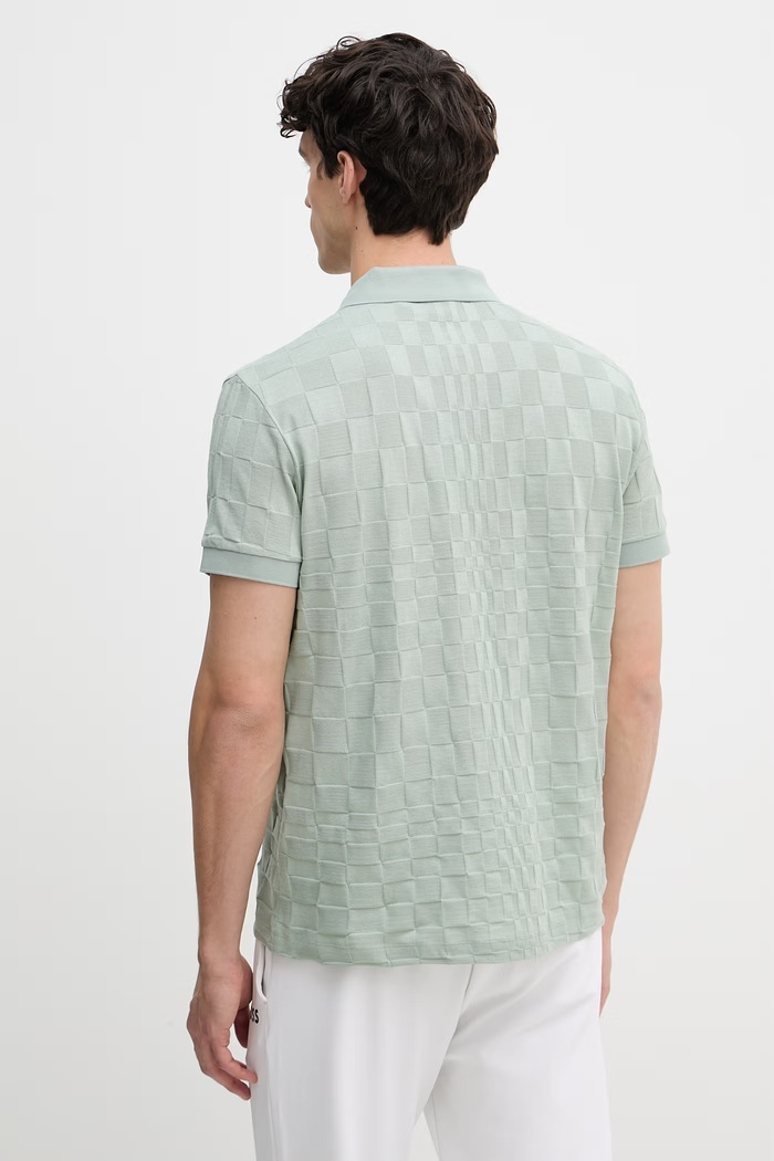 Îmbrăcăminte BOSS Green Polo bărbați din bumbac BOSS X PORSCHE 50559802 verde